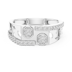 Octavelle Geometric Pavé Lab Grown Diamond Band Ring