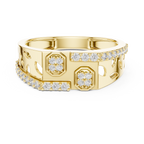 Octavelle Geometric Pavé Lab Grown Diamond Band Ring
