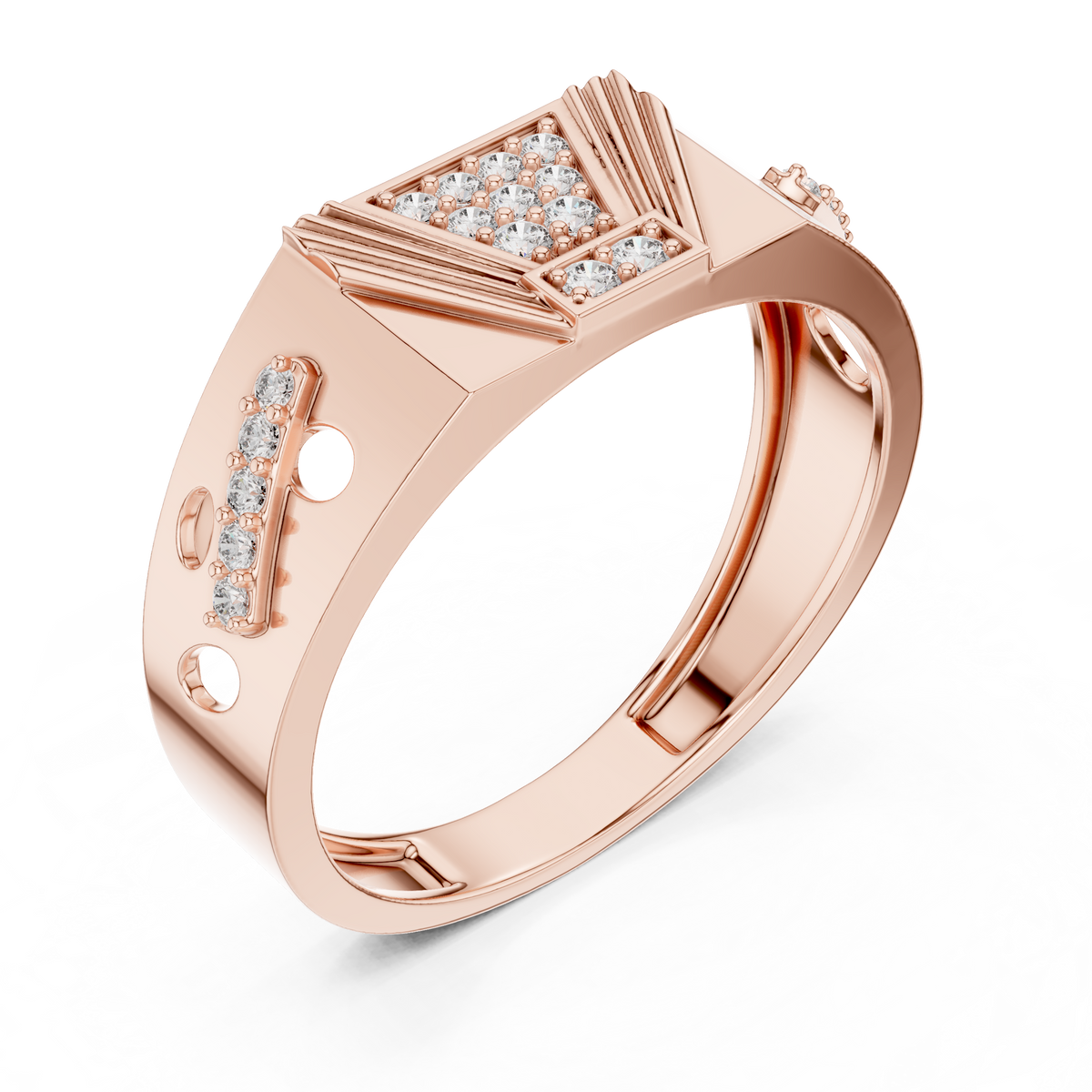 Viremont Geometric Pavé Lab Grown Diamond Band Ring