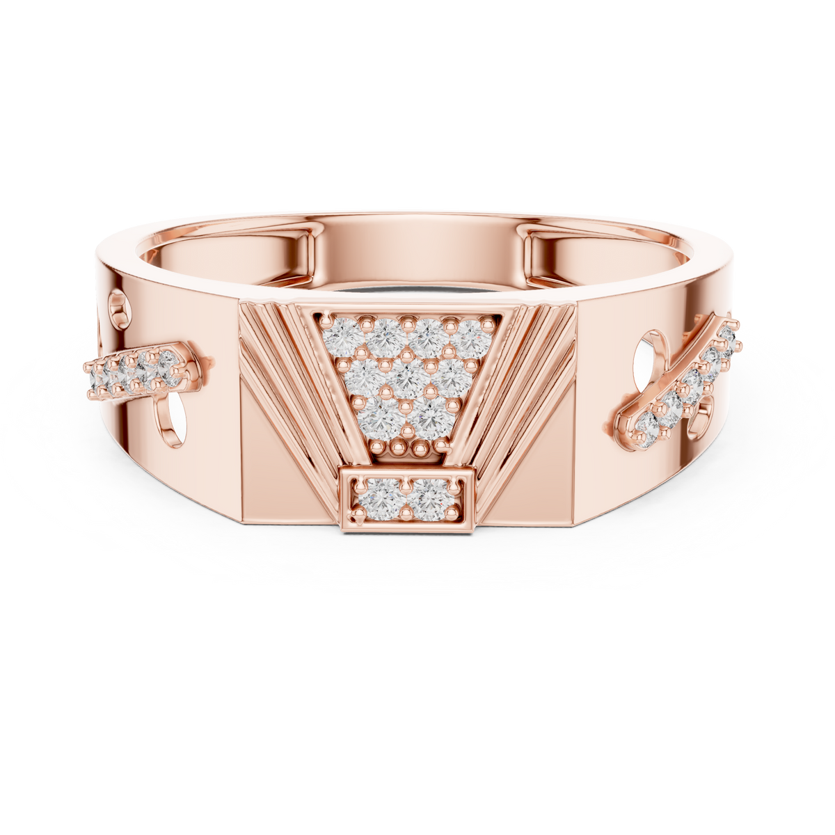 Viremont Geometric Pavé Lab Grown Diamond Band Ring