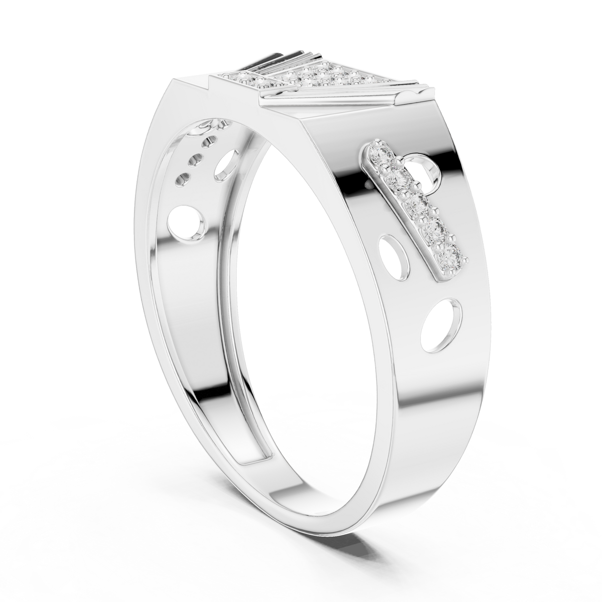 Viremont Geometric Pavé Lab Grown Diamond Band Ring
