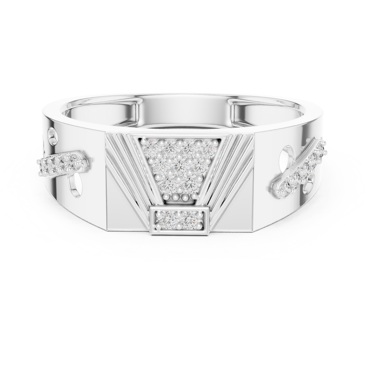 Viremont Geometric Pavé Lab Grown Diamond Band Ring