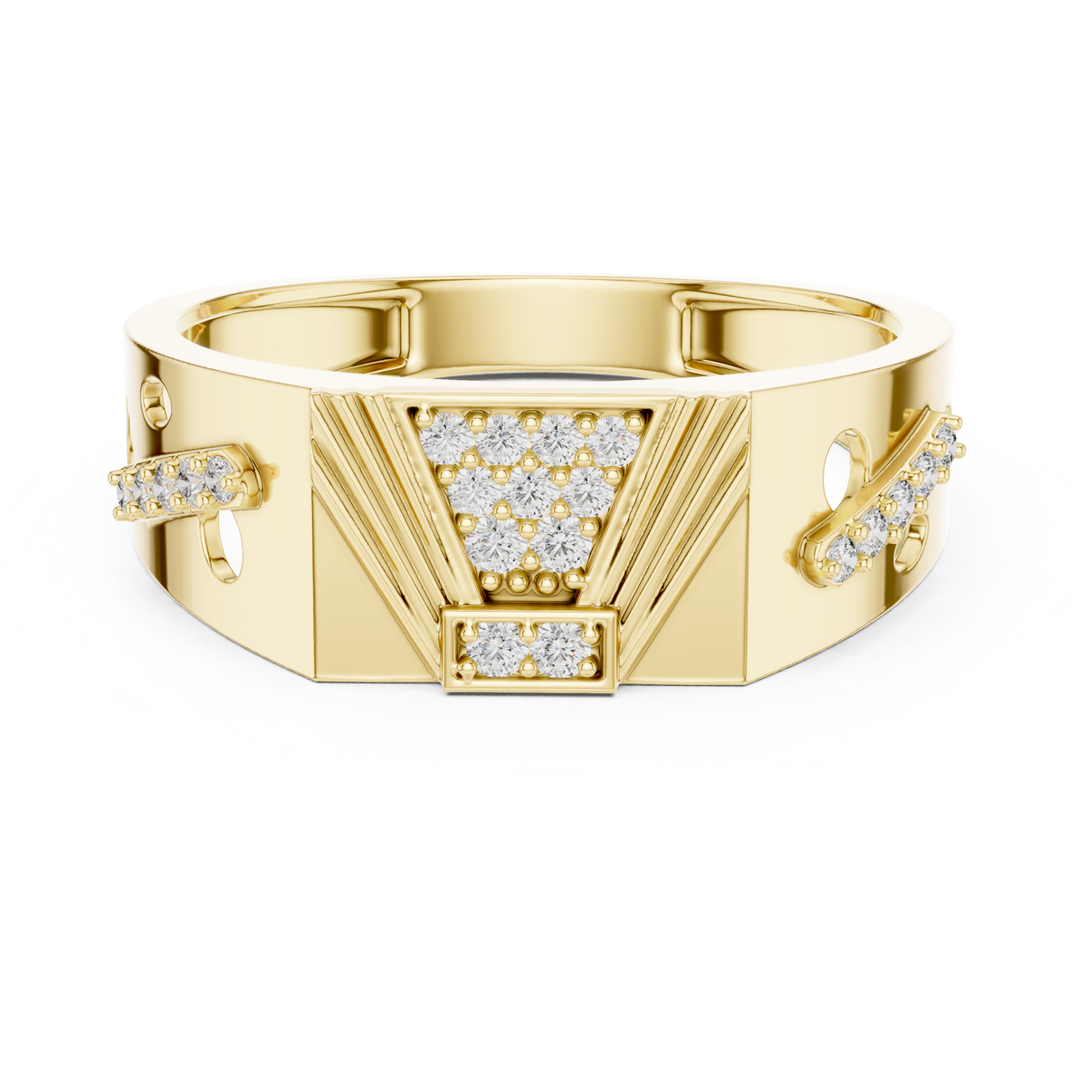 Viremont Geometric Pavé Lab Grown Diamond Band Ring