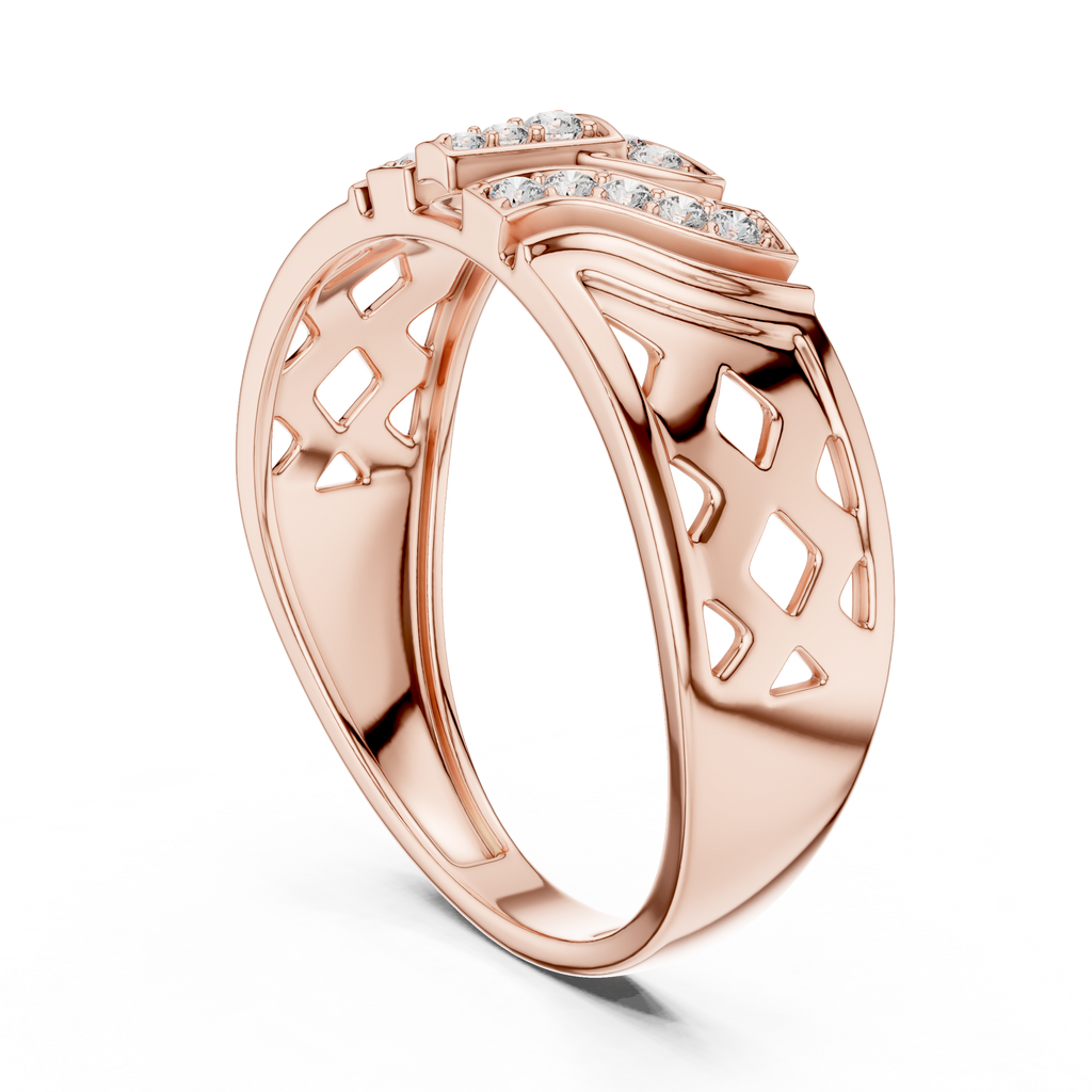Zavienne Sculpted Pavé Lab Grown Diamond Band Ring