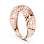 Zavienne Sculpted Pavé Lab Grown Diamond Band Ring