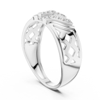 Zavienne Sculpted Pavé Lab Grown Diamond Band Ring