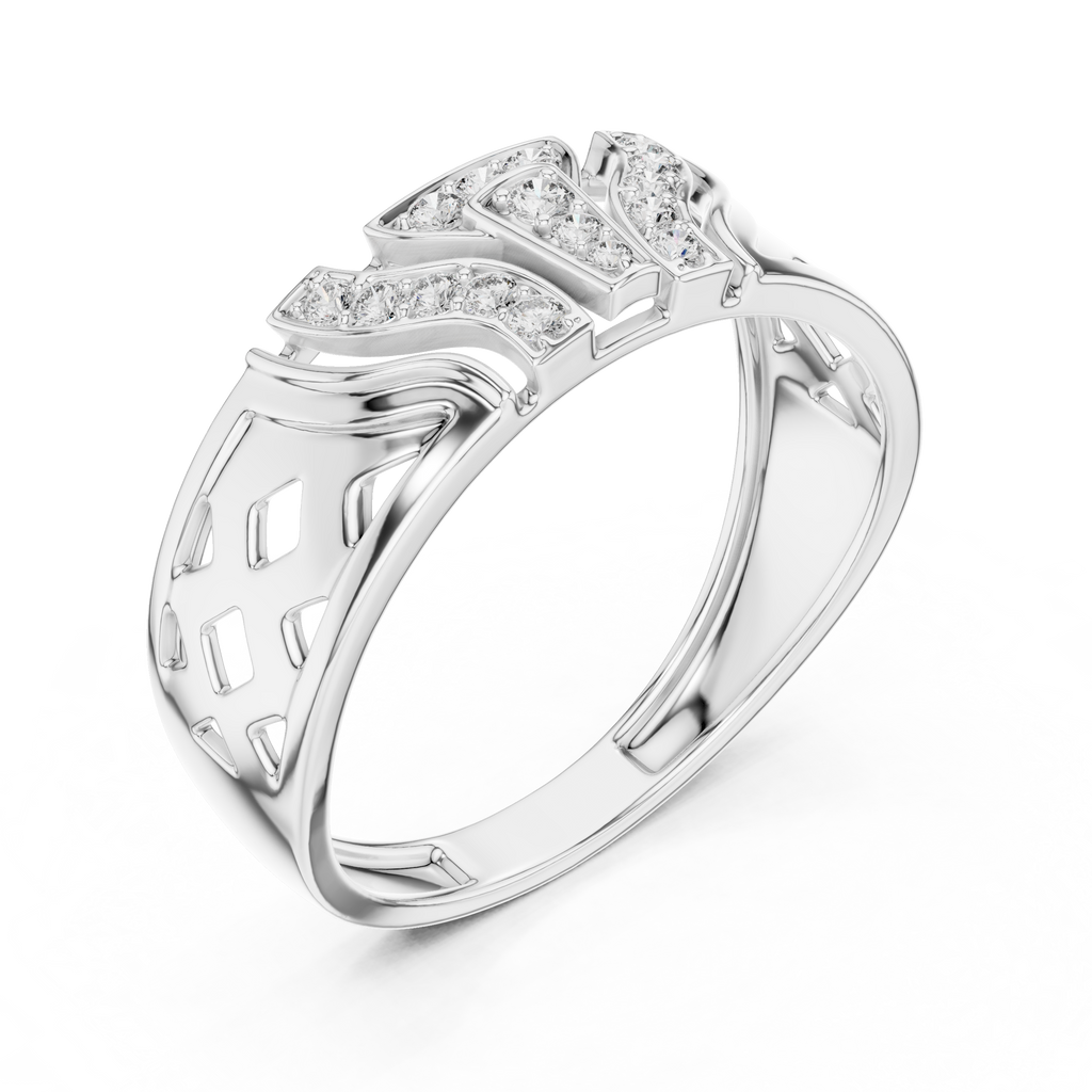 Zavienne Sculpted Pavé Lab Grown Diamond Band Ring