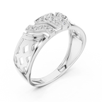 Zavienne Sculpted Pavé Lab Grown Diamond Band Ring