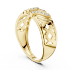 Zavienne Sculpted Pavé Lab Grown Diamond Band Ring