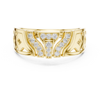 Zavienne Sculpted Pavé Lab Grown Diamond Band Ring