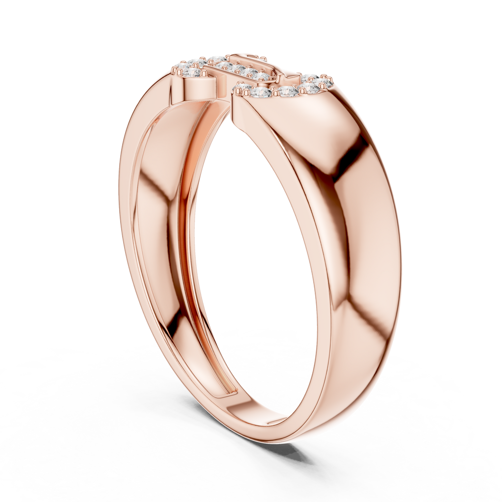 Bellamore Sculpted Pavé Lab Grown Diamond Band Ring