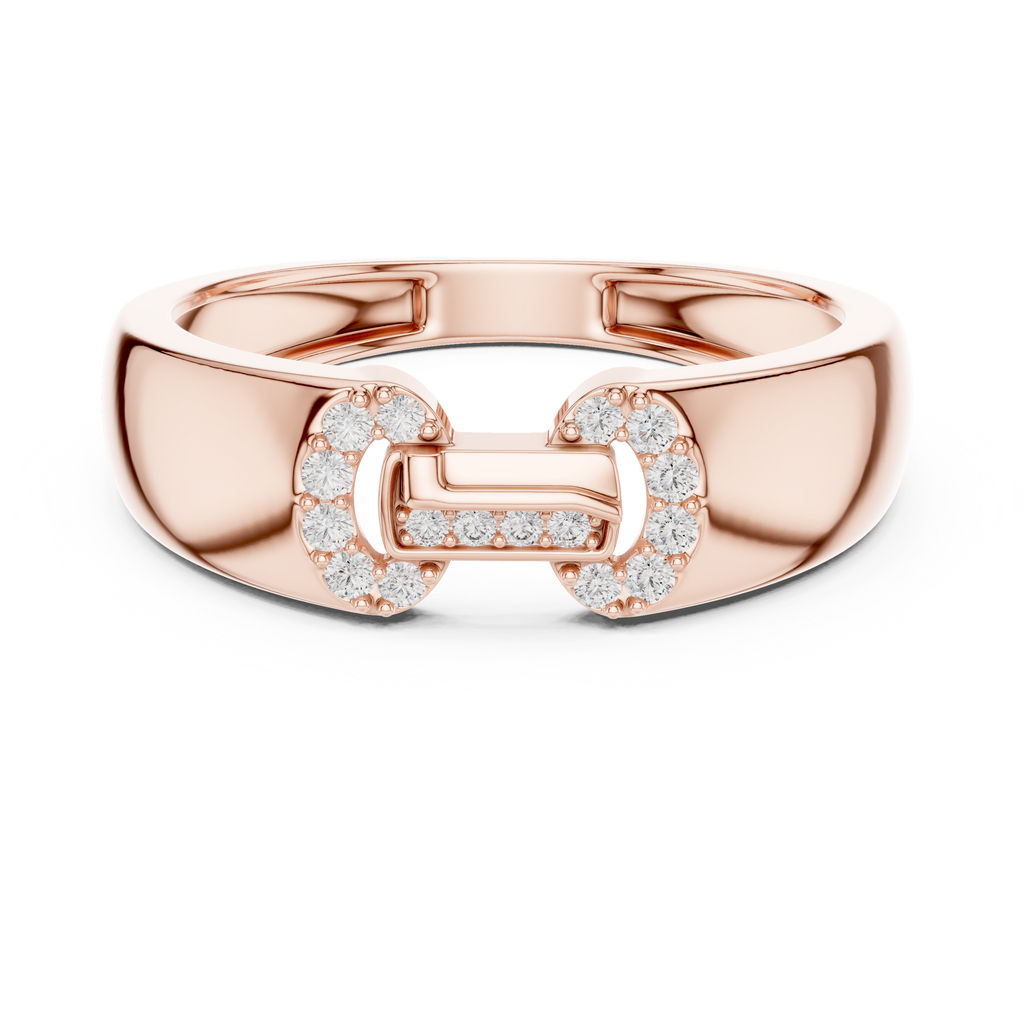 Bellamore Sculpted Pavé Lab Grown Diamond Band Ring
