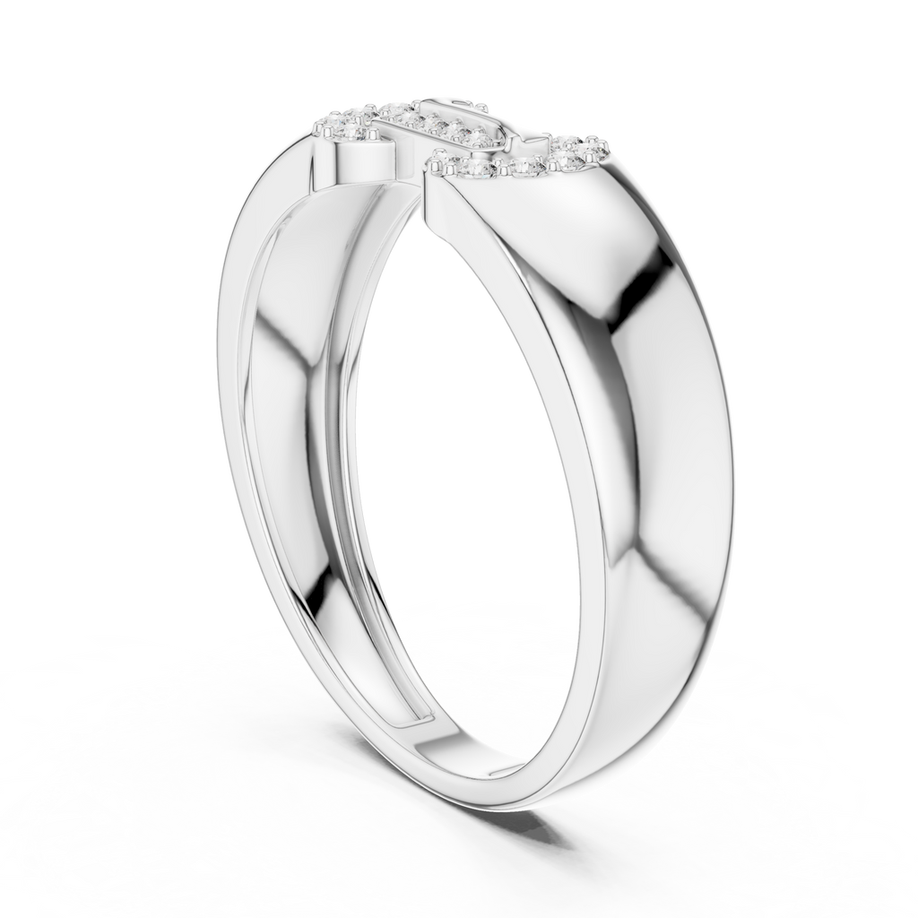 Bellamore Sculpted Pavé Lab Grown Diamond Band Ring