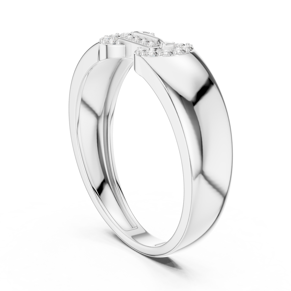 Bellamore Sculpted Pavé Lab Grown Diamond Band Ring