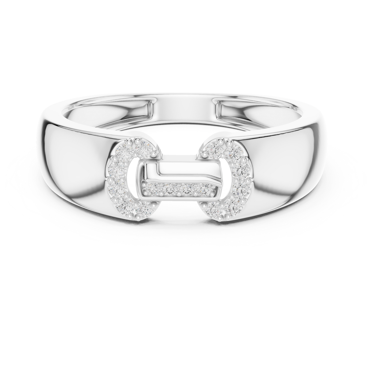 Bellamore Sculpted Pavé Lab Grown Diamond Band Ring
