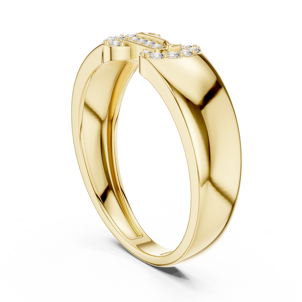 Bellamore Sculpted Pavé Lab Grown Diamond Band Ring