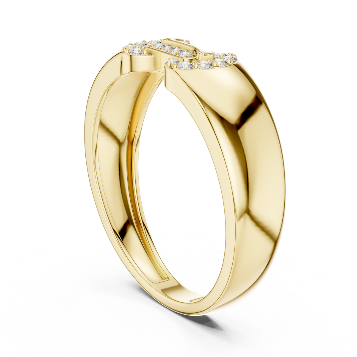 Bellamore Sculpted Pavé Lab Grown Diamond Band Ring