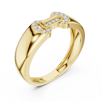 Bellamore Sculpted Pavé Lab Grown Diamond Band Ring