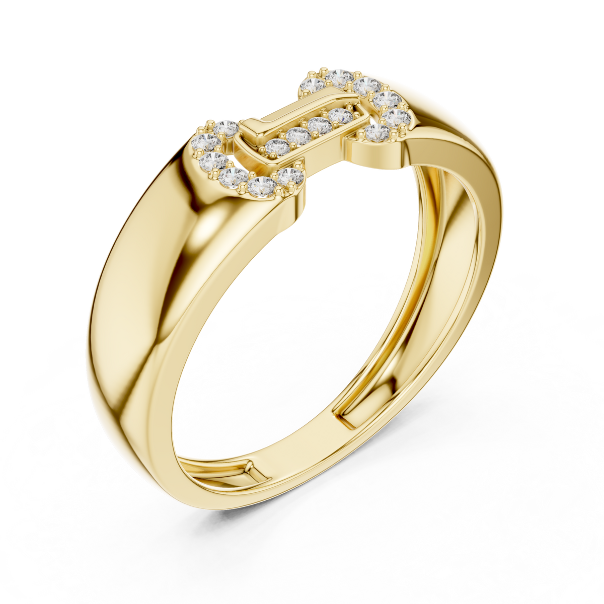 Bellamore Sculpted Pavé Lab Grown Diamond Band Ring