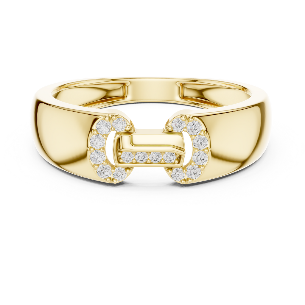 Bellamore Sculpted Pavé Lab Grown Diamond Band Ring