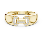 Bellamore Sculpted Pavé Lab Grown Diamond Band Ring