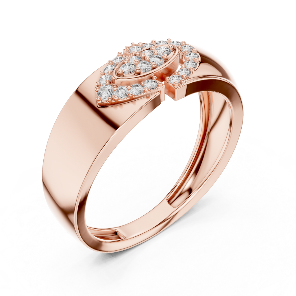 Olivienne Oval Pavé Lab Grown Diamond Band Ring