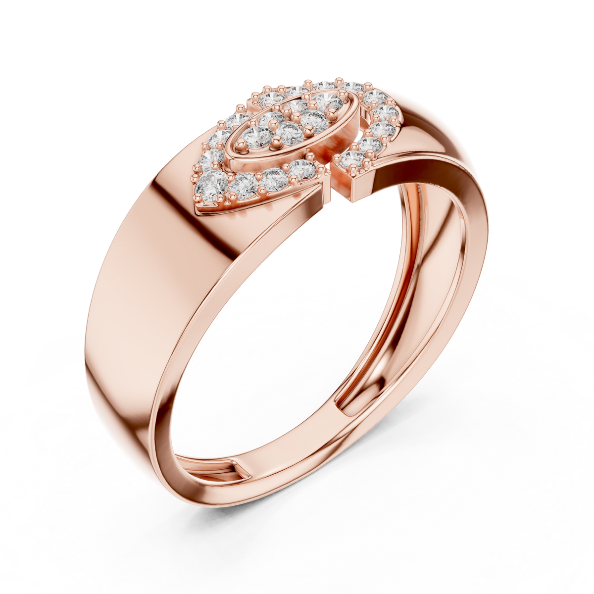 Olivienne Oval Pavé Lab Grown Diamond Band Ring