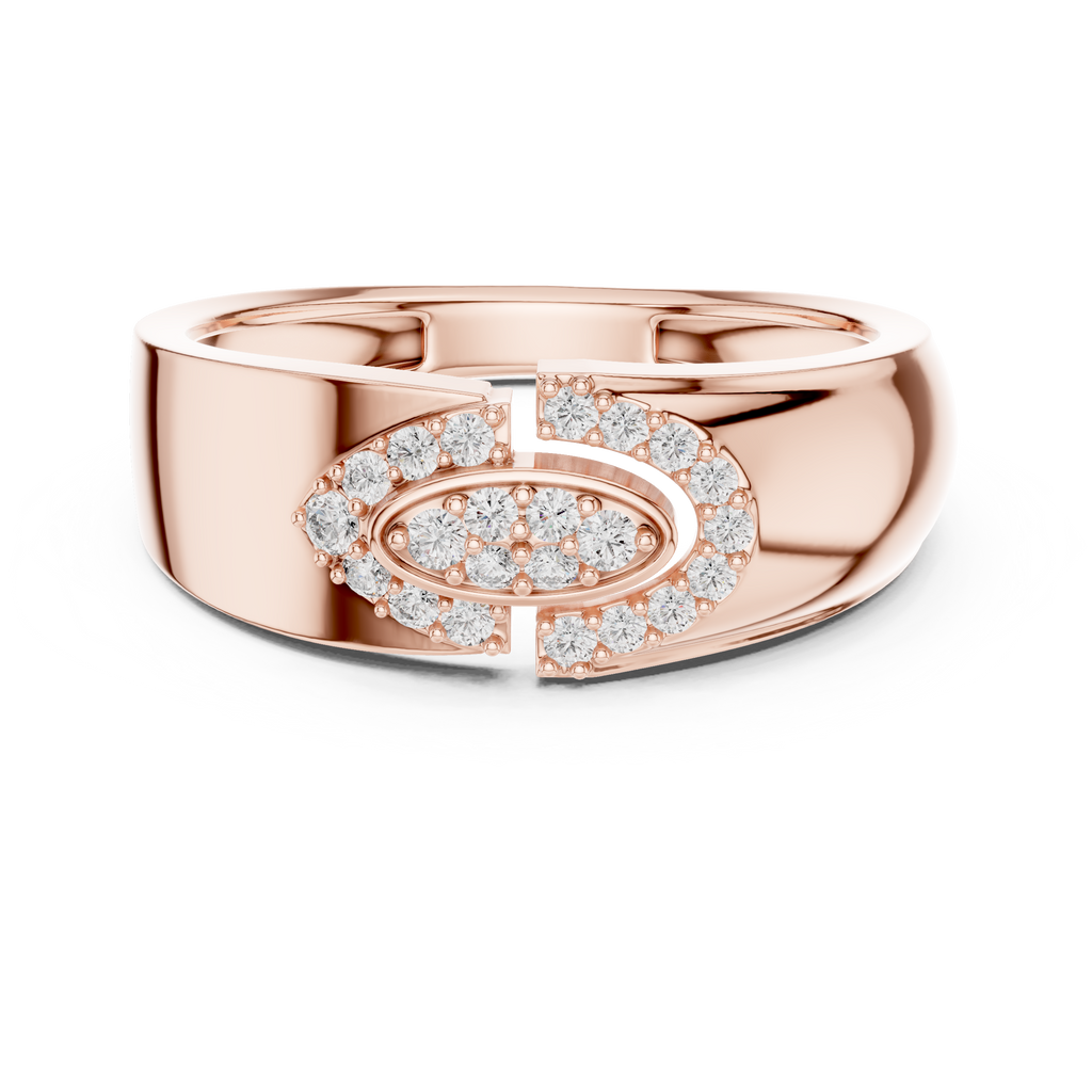 Olivienne Oval Pavé Lab Grown Diamond Band Ring