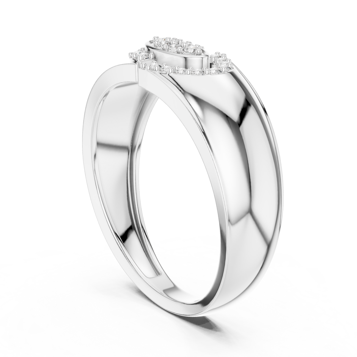 Olivienne Oval Pavé Lab Grown Diamond Band Ring