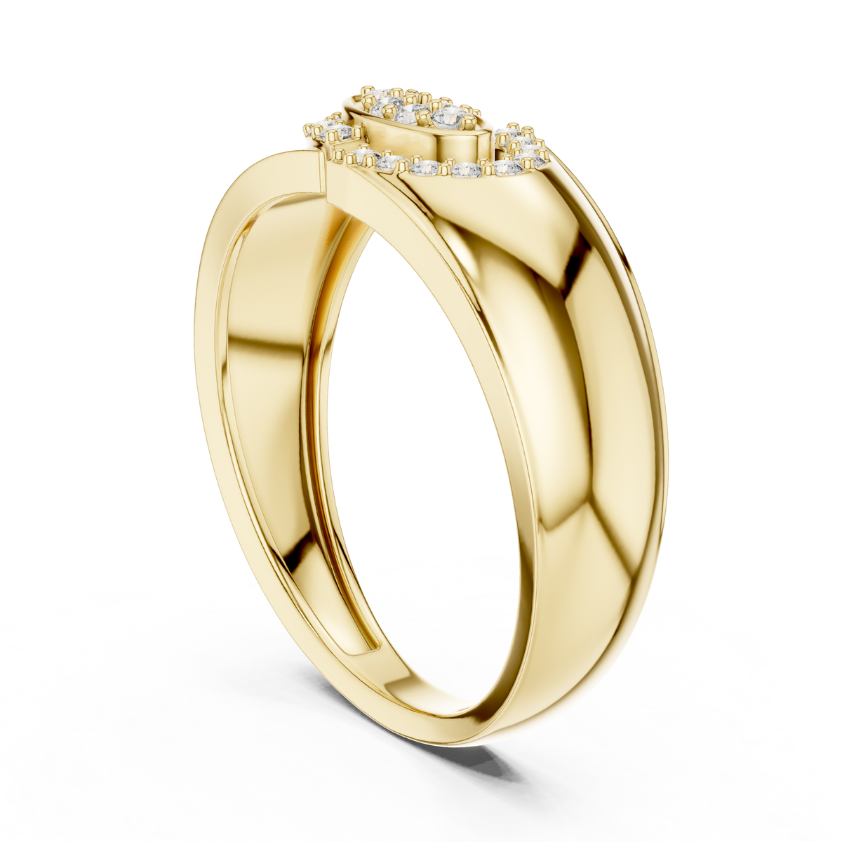 Olivienne Oval Pavé Lab Grown Diamond Band Ring