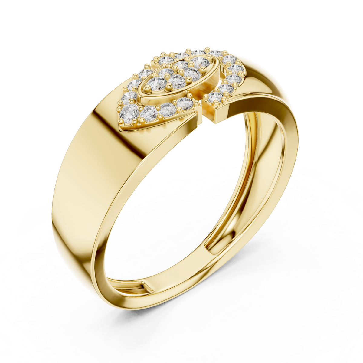 Olivienne Oval Pavé Lab Grown Diamond Band Ring