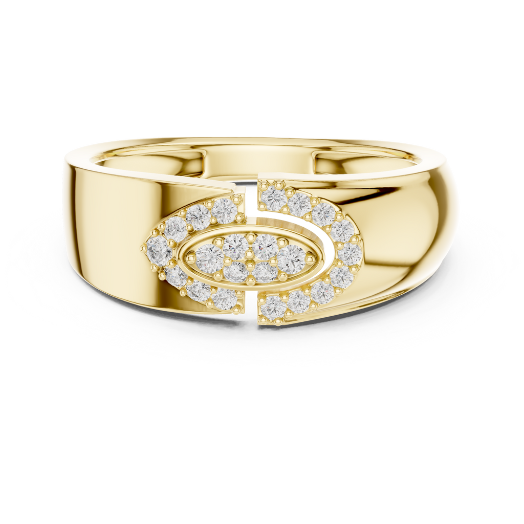 Olivienne Oval Pavé Lab Grown Diamond Band Ring