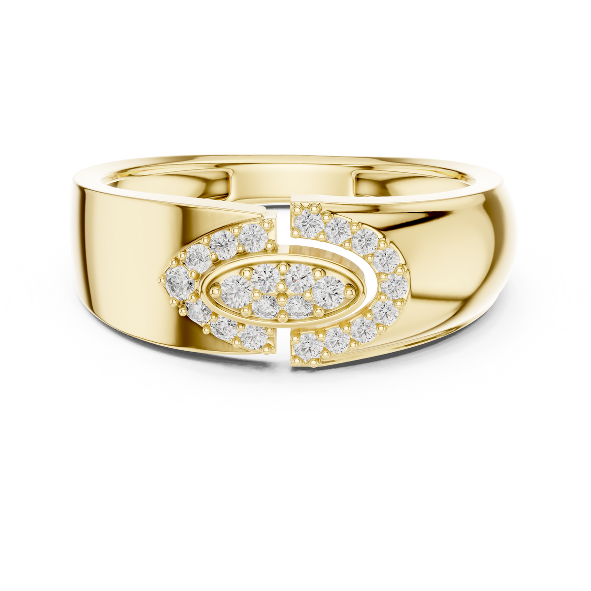 Olivienne Oval Pavé Lab Grown Diamond Band Ring