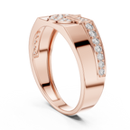 Cavellia Geometric Pavé Lab Grown Diamond Band Ring