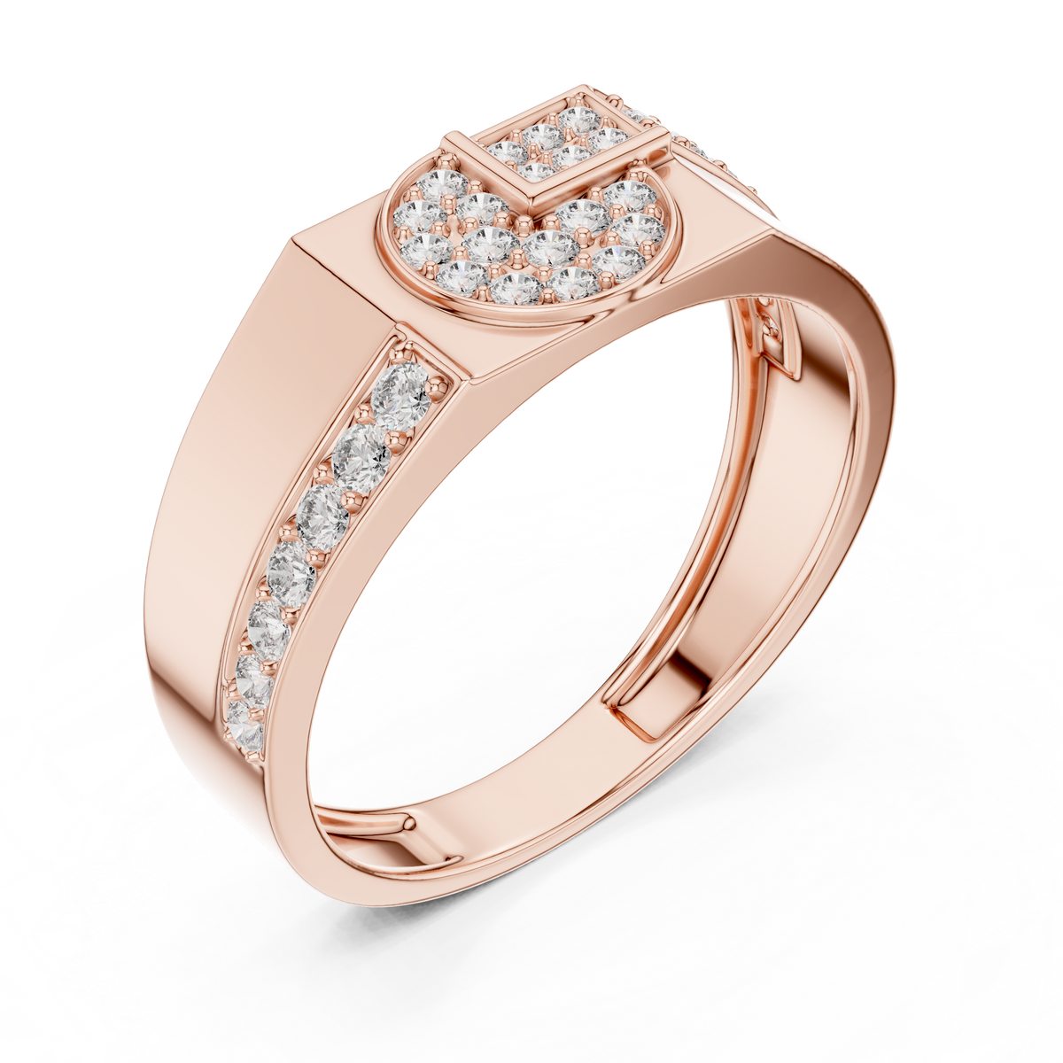 Cavellia Geometric Pavé Lab Grown Diamond Band Ring