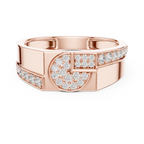 Cavellia Geometric Pavé Lab Grown Diamond Band Ring