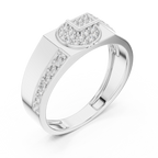 Cavellia Geometric Pavé Lab Grown Diamond Band Ring