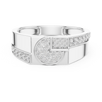 Cavellia Geometric Pavé Lab Grown Diamond Band Ring
