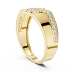 Cavellia Geometric Pavé Lab Grown Diamond Band Ring