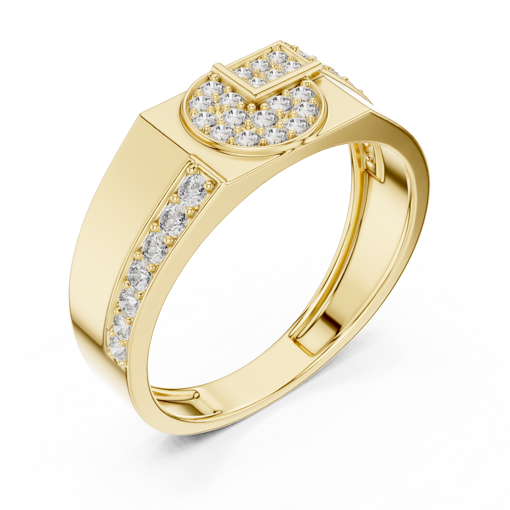 Cavellia Geometric Pavé Lab Grown Diamond Band Ring