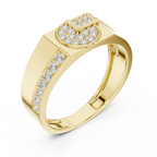 Cavellia Geometric Pavé Lab Grown Diamond Band Ring