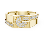 Cavellia Geometric Pavé Lab Grown Diamond Band Ring