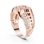 Celvaria Geometric Pavé Lab Grown Diamond Band Ring