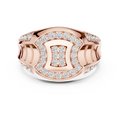 Celvaria Geometric Pavé Lab Grown Diamond Band Ring