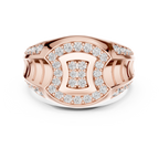 Celvaria Geometric Pavé Lab Grown Diamond Band Ring