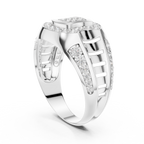 Celvaria Geometric Pavé Lab Grown Diamond Band Ring