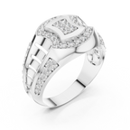 Celvaria Geometric Pavé Lab Grown Diamond Band Ring
