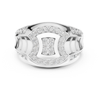 Celvaria Geometric Pavé Lab Grown Diamond Band Ring
