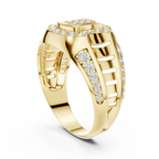 Celvaria Geometric Pavé Lab Grown Diamond Band Ring