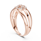Aurevane Floral Medallion Lab Grown Diamond Band Ring